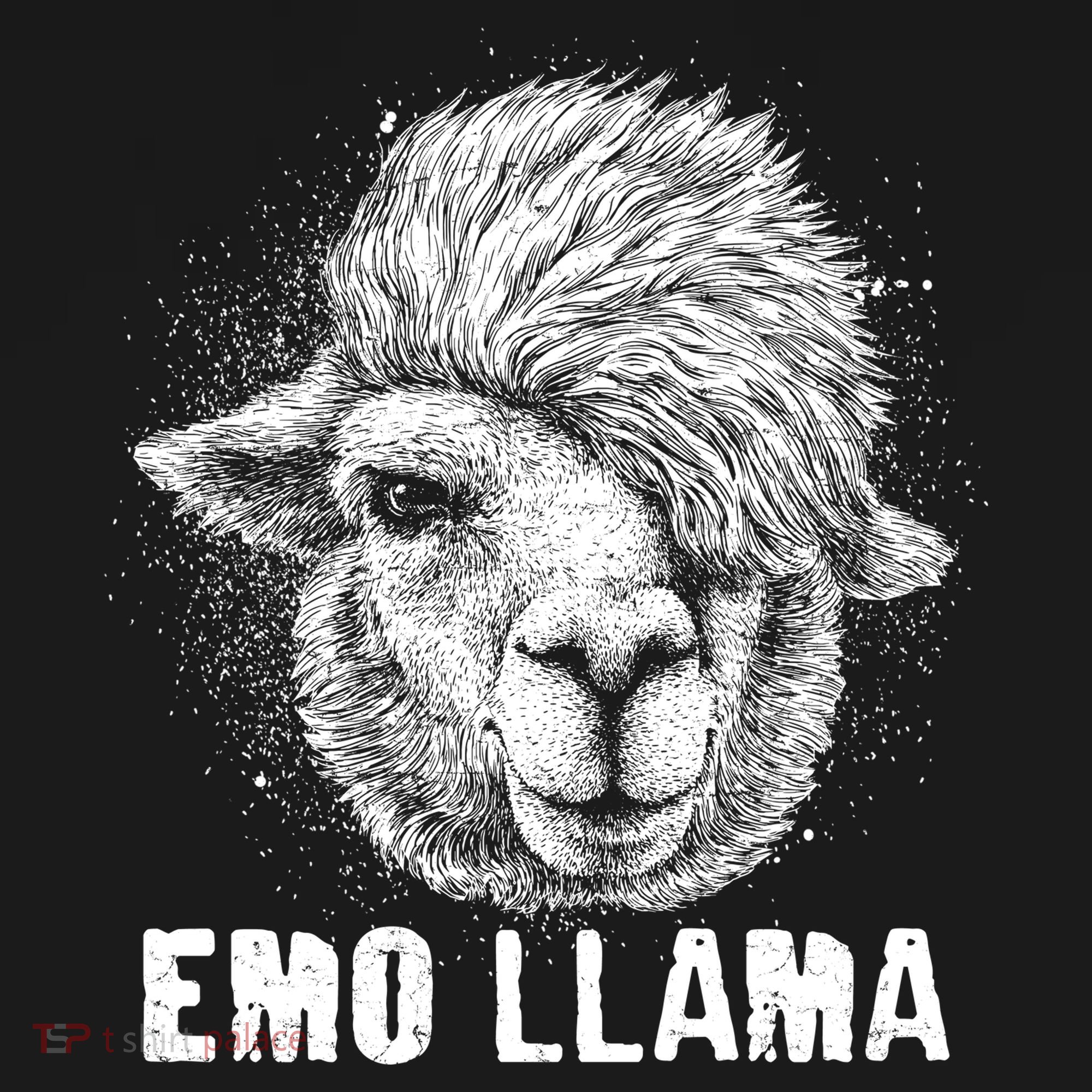 Distressed Vintage Emo Llama Alpaca  Mousepad