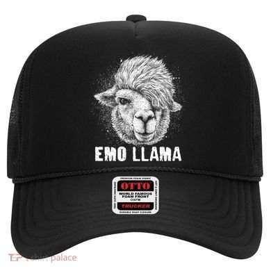 Distressed Vintage Emo Llama Alpaca  Hat