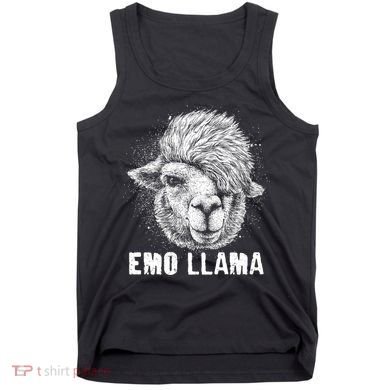 Distressed Vintage Emo Llama Alpaca  Tank Top