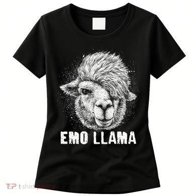 Distressed Vintage Emo Llama Alpaca  Women's T-Shirt