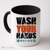 Distressed Wash Your Hands Funny Coffee Mug thumb 0