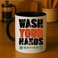 Distressed Wash Your Hands Funny Coffee Mug thumb 4