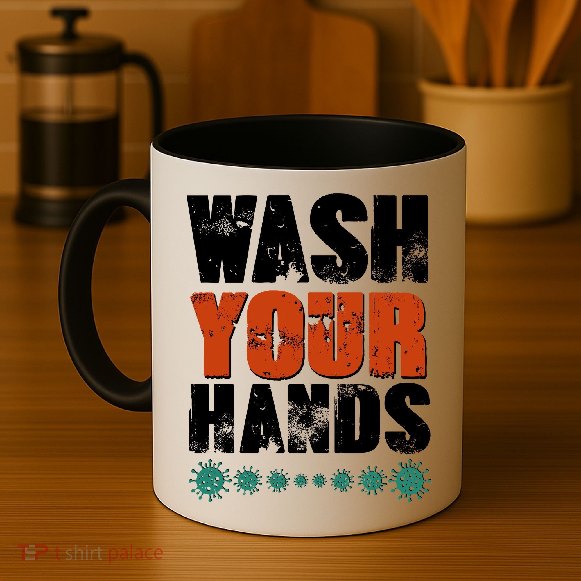 Distressed Wash Your Hands Funny Coffee Mug
