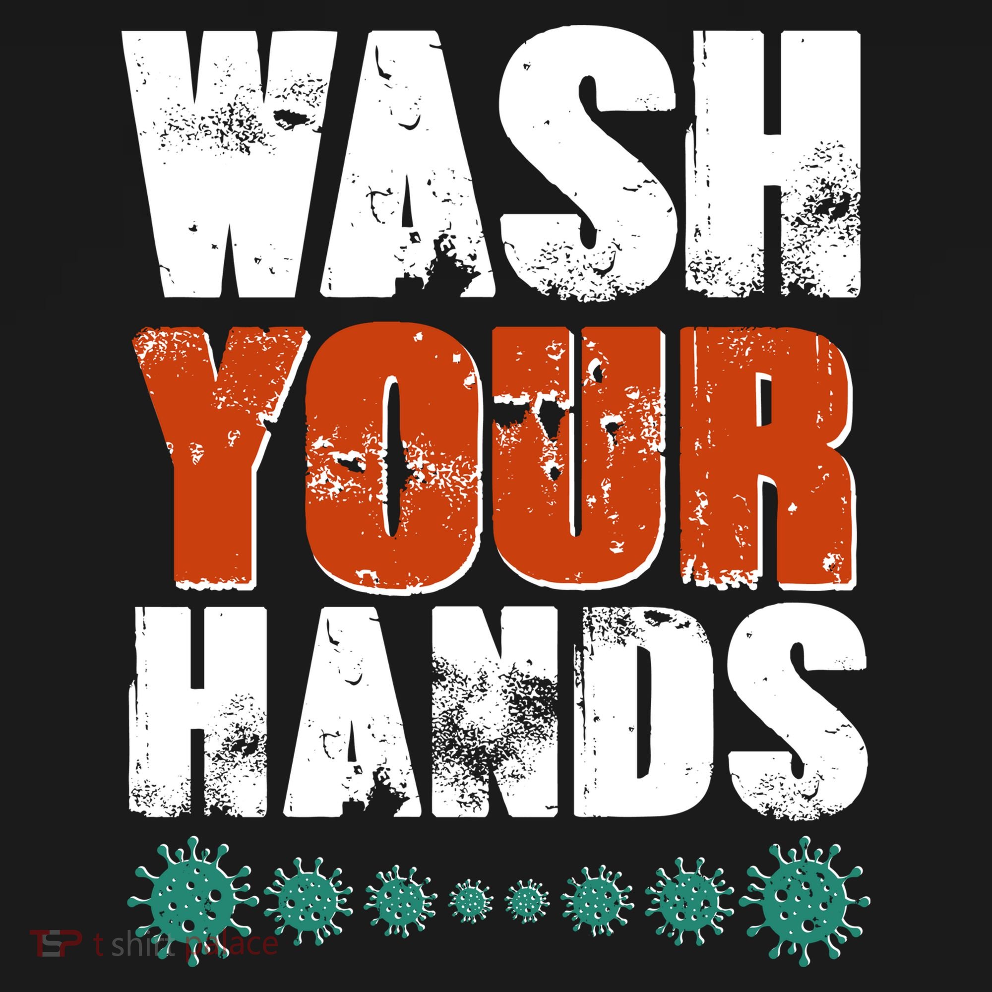 Distressed Wash Your Hands Funny Ornament