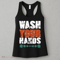 Distressed Wash Your Hands Funny Women's Tank Top thumb 3