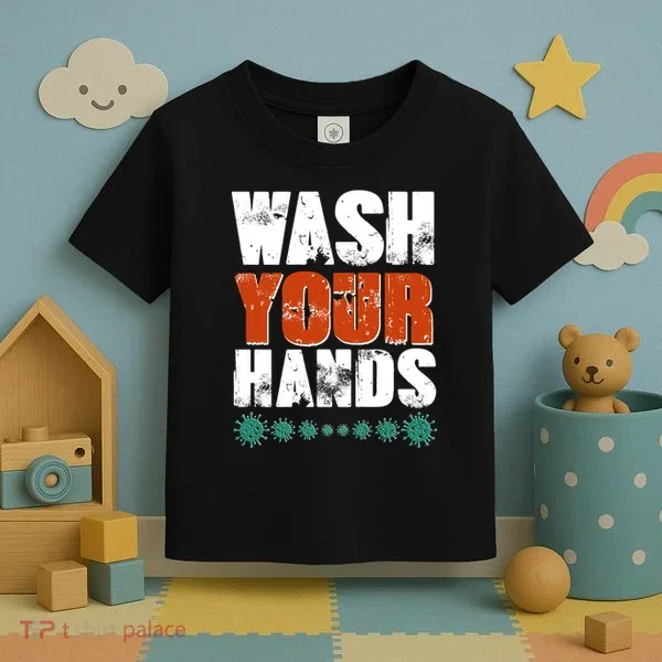 Distressed Wash Your Hands Funny Toddler T-Shirt