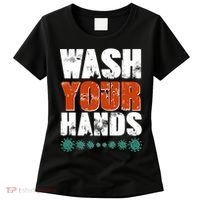 Distressed Wash Your Hands Funny Women's T-Shirt thumb 0