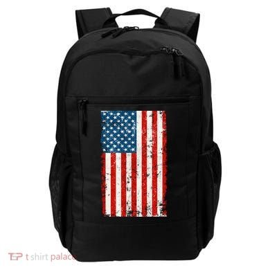 Distressed Worn USA American Flag Backpack