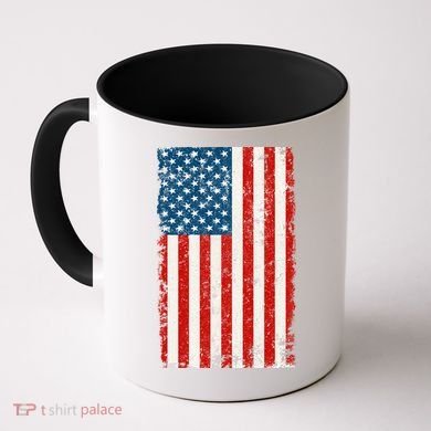 Distressed Worn USA American Flag Coffee Mug