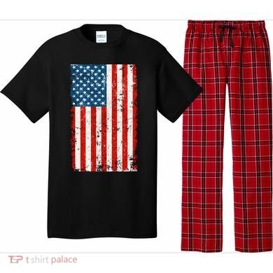 Distressed Worn USA American Flag Pajama Set