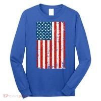 Distressed Worn USA American Flag Long Sleeve Shirt thumb 0