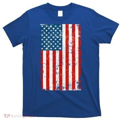 Distressed Worn USA American Flag T-Shirt