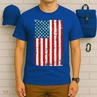 Distressed Worn USA American Flag T-Shirt thumb 6