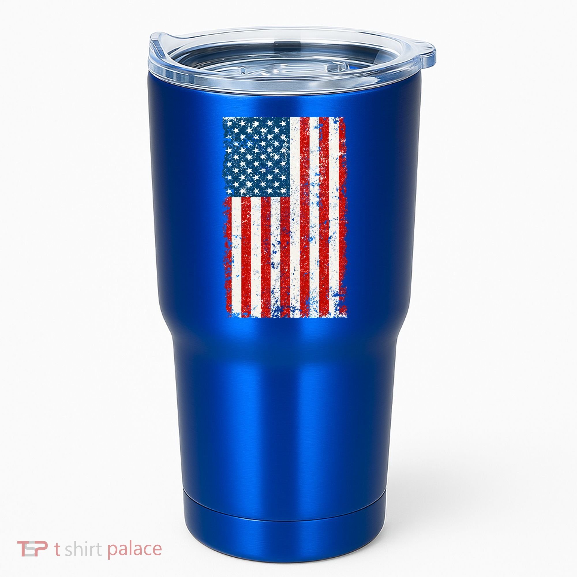 Distressed Worn USA American Flag Tumbler