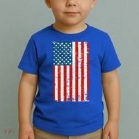 Distressed Worn USA American Flag Toddler T-Shirt thumb 2
