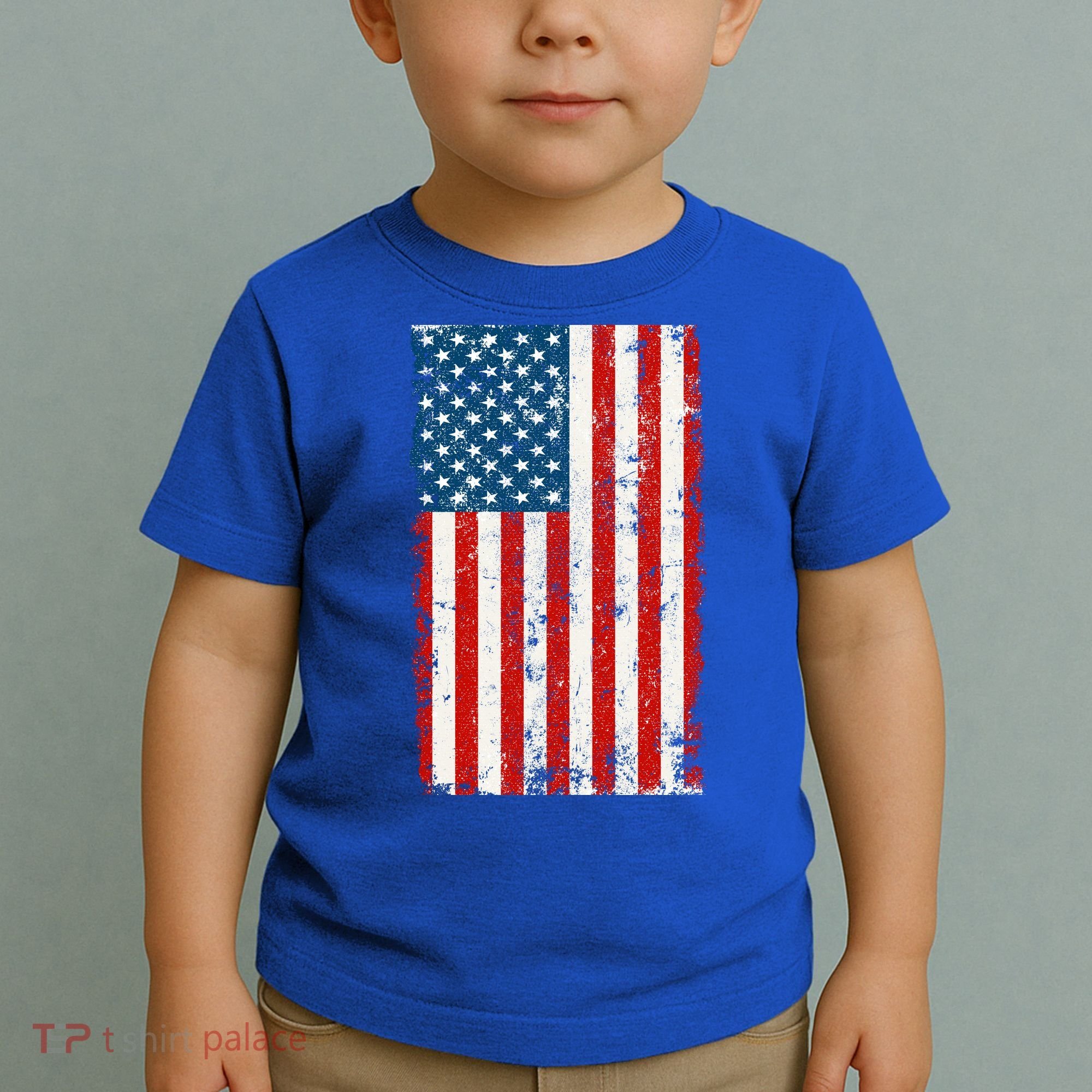 Distressed Worn USA American Flag Toddler T-Shirt
