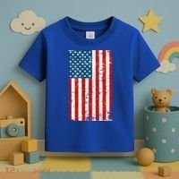 Distressed Worn USA American Flag Toddler T-Shirt thumb 3