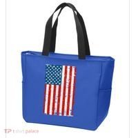 Distressed Worn USA American Flag Tote Bag thumb 3