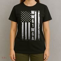 Distressed WWG1WGA US American Flag T-Shirt thumb 4