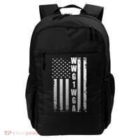 Distressed WWG1WGA US American Flag Backpack thumb 0