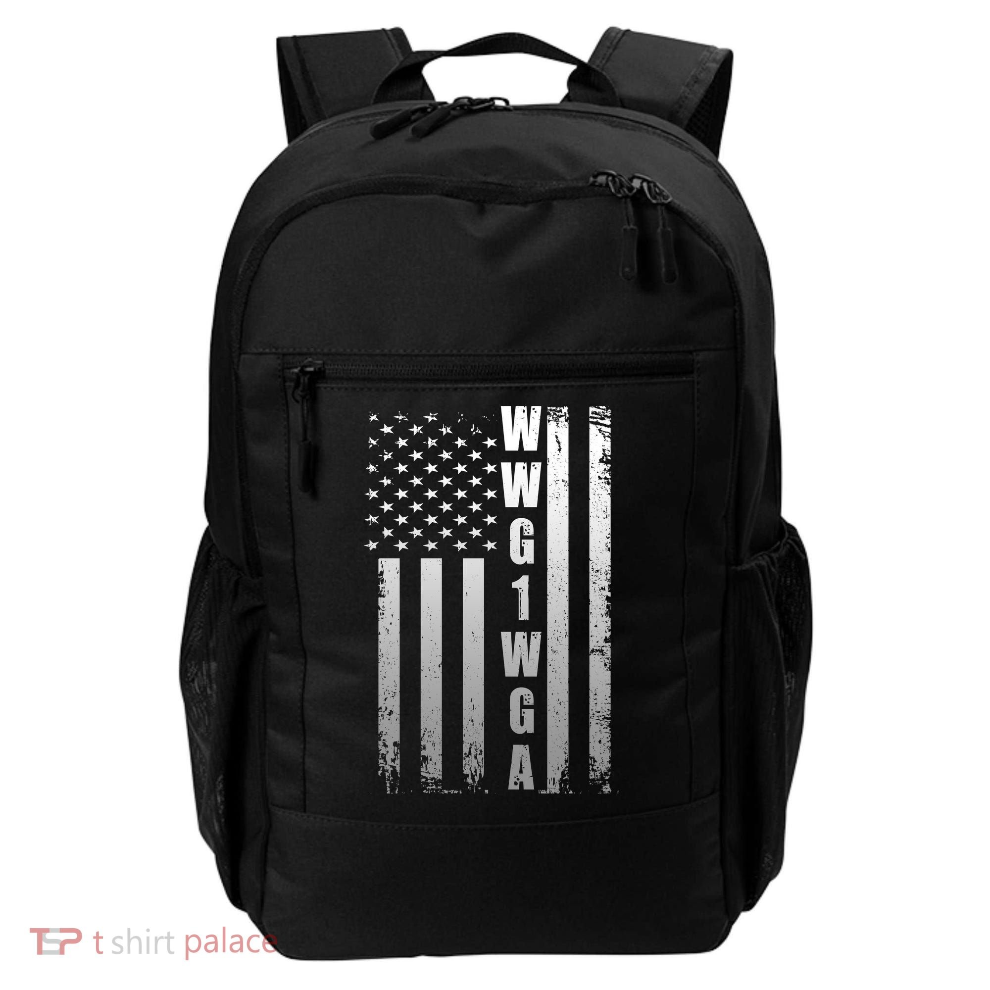 Distressed WWG1WGA US American Flag Backpack