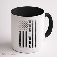 Distressed WWG1WGA US American Flag Coffee Mug thumb 1