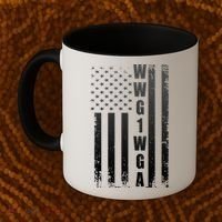 Distressed WWG1WGA US American Flag Coffee Mug thumb 2