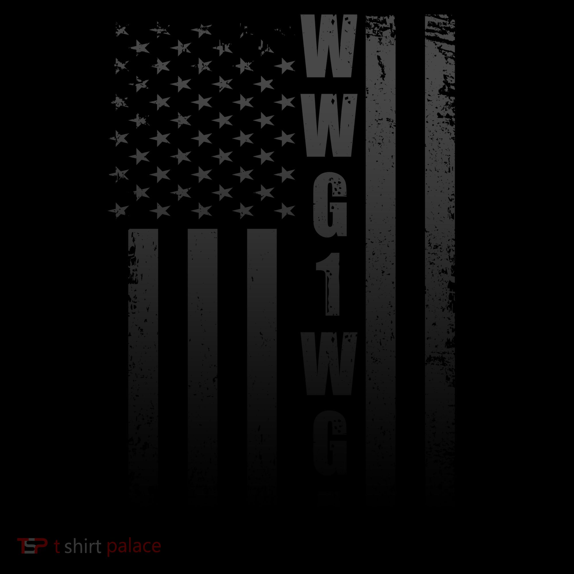 Distressed WWG1WGA US American Flag Coffee Mug