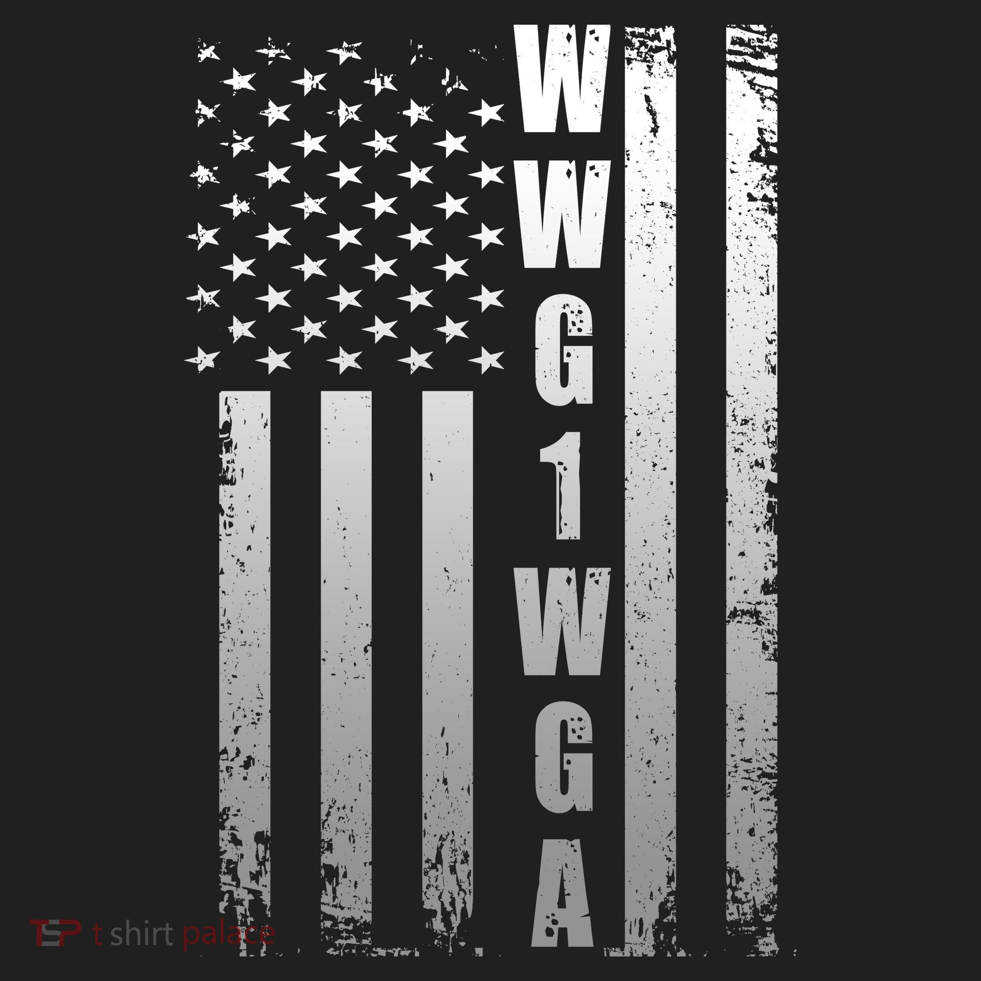 Distressed WWG1WGA US American Flag Beanie