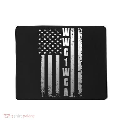 Distressed WWG1WGA US American Flag Mousepad