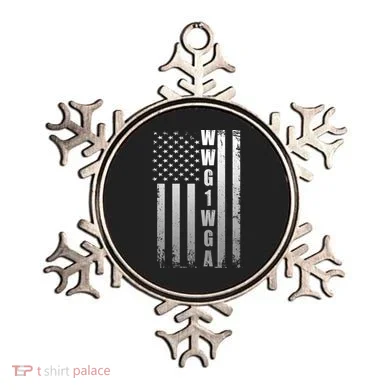 Distressed WWG1WGA US American Flag Ornament