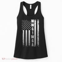 Distressed WWG1WGA US American Flag Women's Tank Top thumb 0