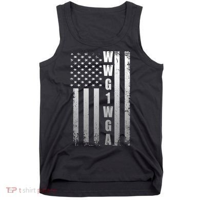 Distressed WWG1WGA US American Flag Tank Top