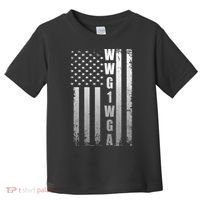 Distressed WWG1WGA US American Flag Toddler T-Shirt thumb 0
