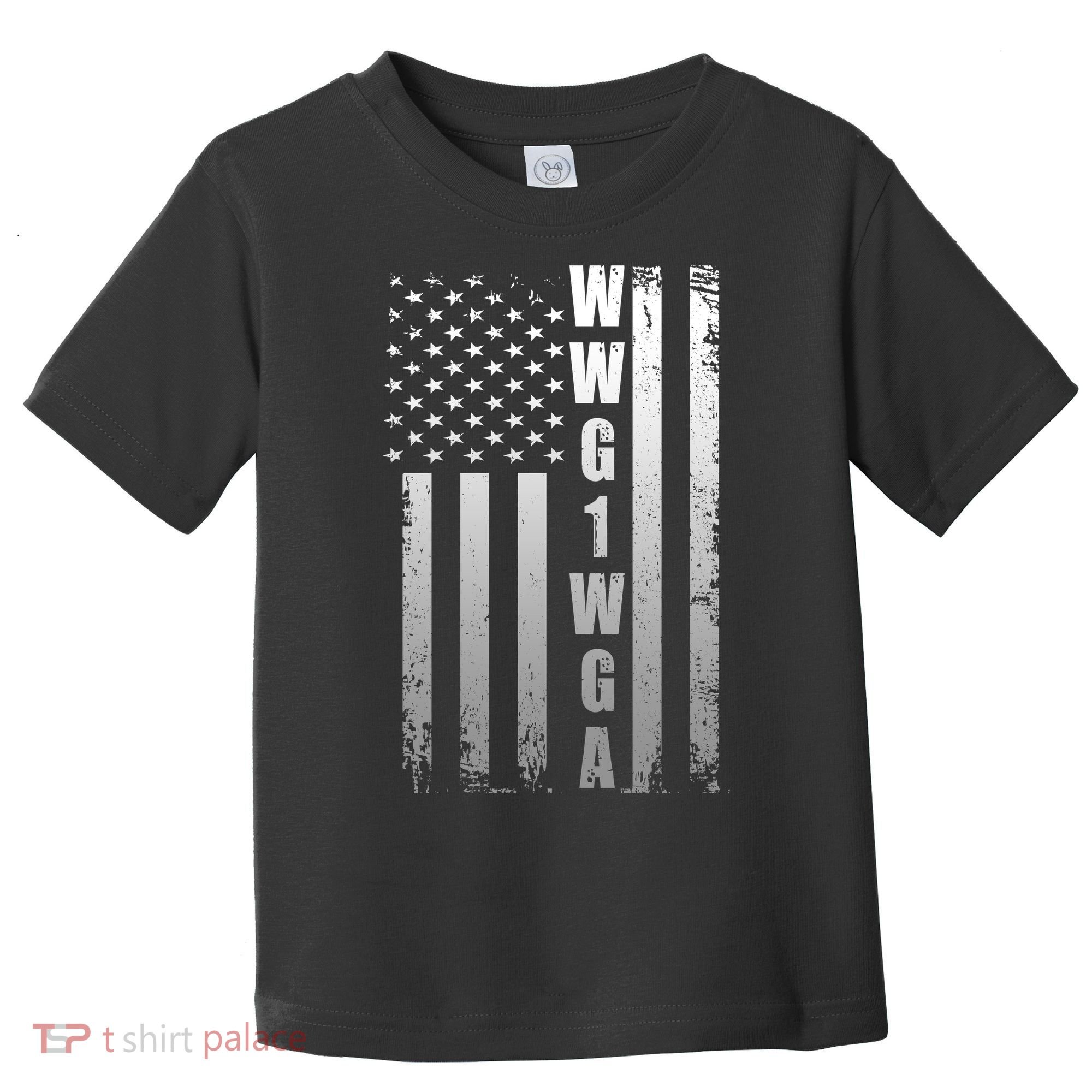 Distressed WWG1WGA US American Flag Toddler T-Shirt