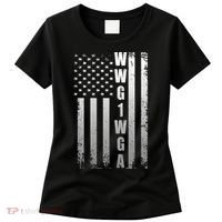 Distressed WWG1WGA US American Flag Women's T-Shirt thumb 0