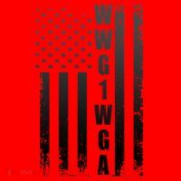 Distressed WWG1WGA US American Flag Santa Hat thumb 1