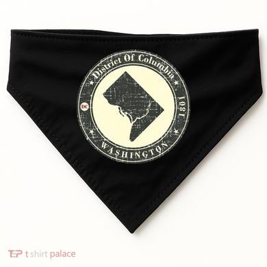 District of Columbia Washington Retro USA-Made Doggie Bandana
