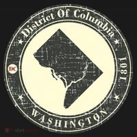District of Columbia Washington Retro USA-Made Doggie Bandana thumb 2