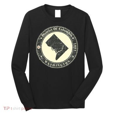 District of Columbia Washington Retro Long Sleeve Shirt