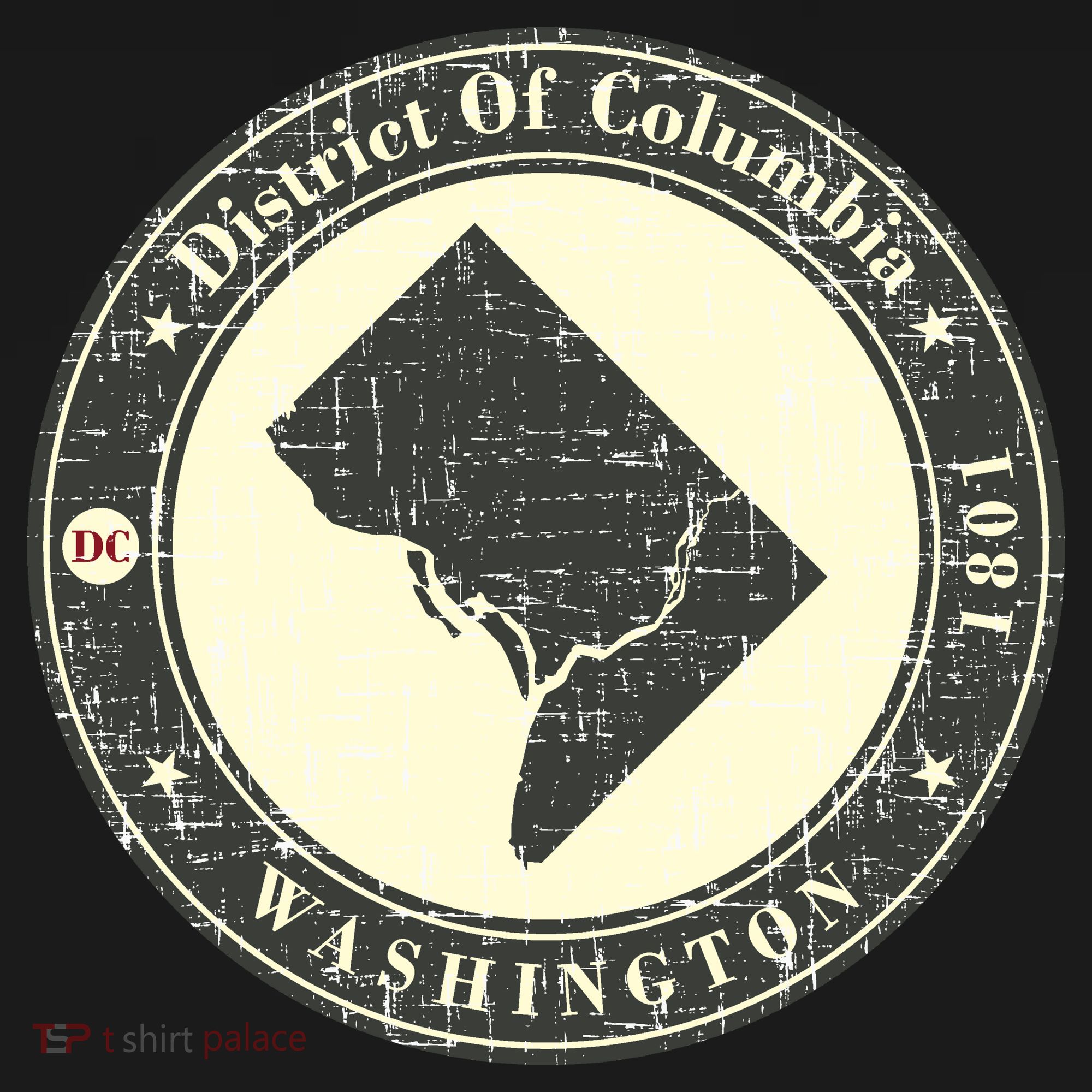 District of Columbia Washington Retro Button