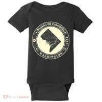 District of Columbia Washington Retro Baby Bodysuit thumb 0