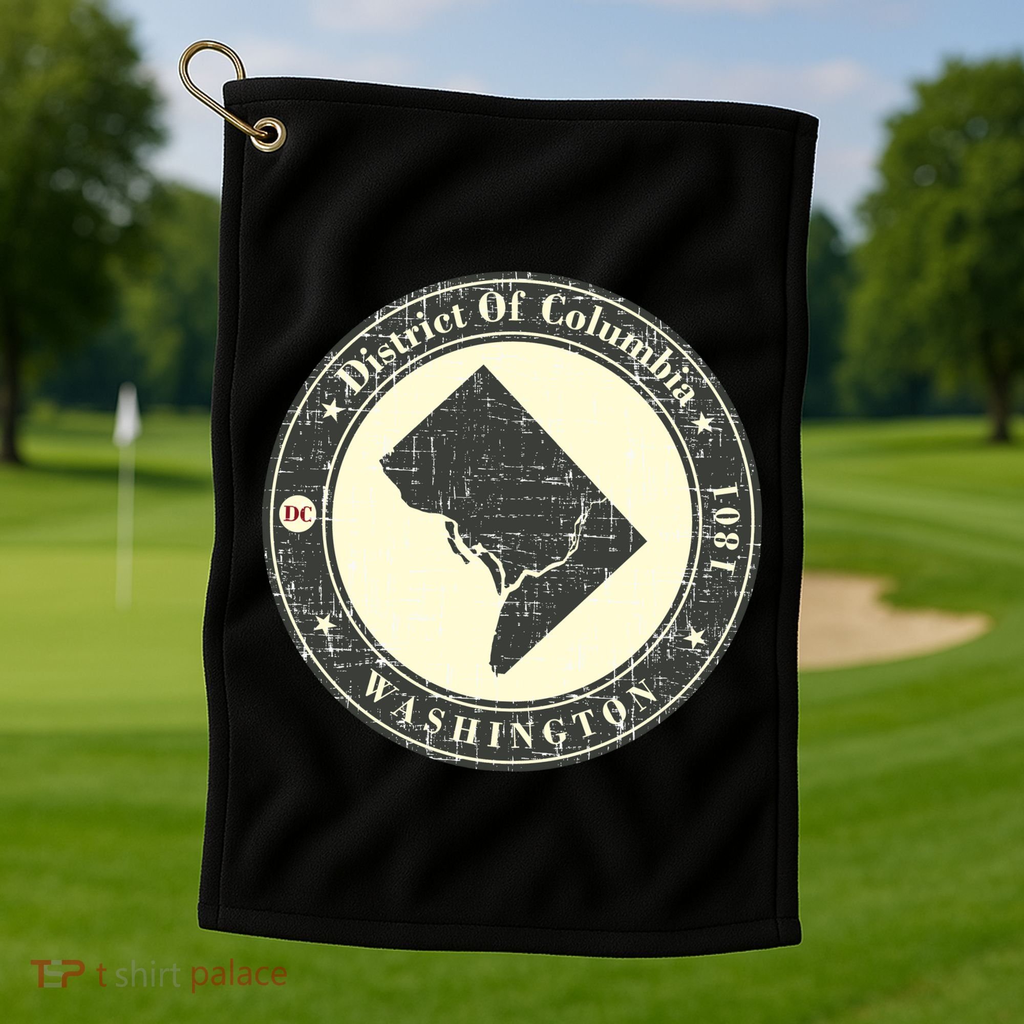 District of Columbia Washington Retro Golf Towel