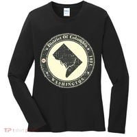 District of Columbia Washington Retro Women's Long Sleeve Shirt thumb 0