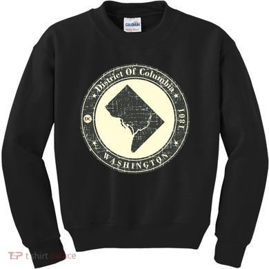 District of Columbia Washington Retro Kids Sweatshirt