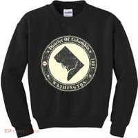 District of Columbia Washington Retro Kids Sweatshirt thumb 0