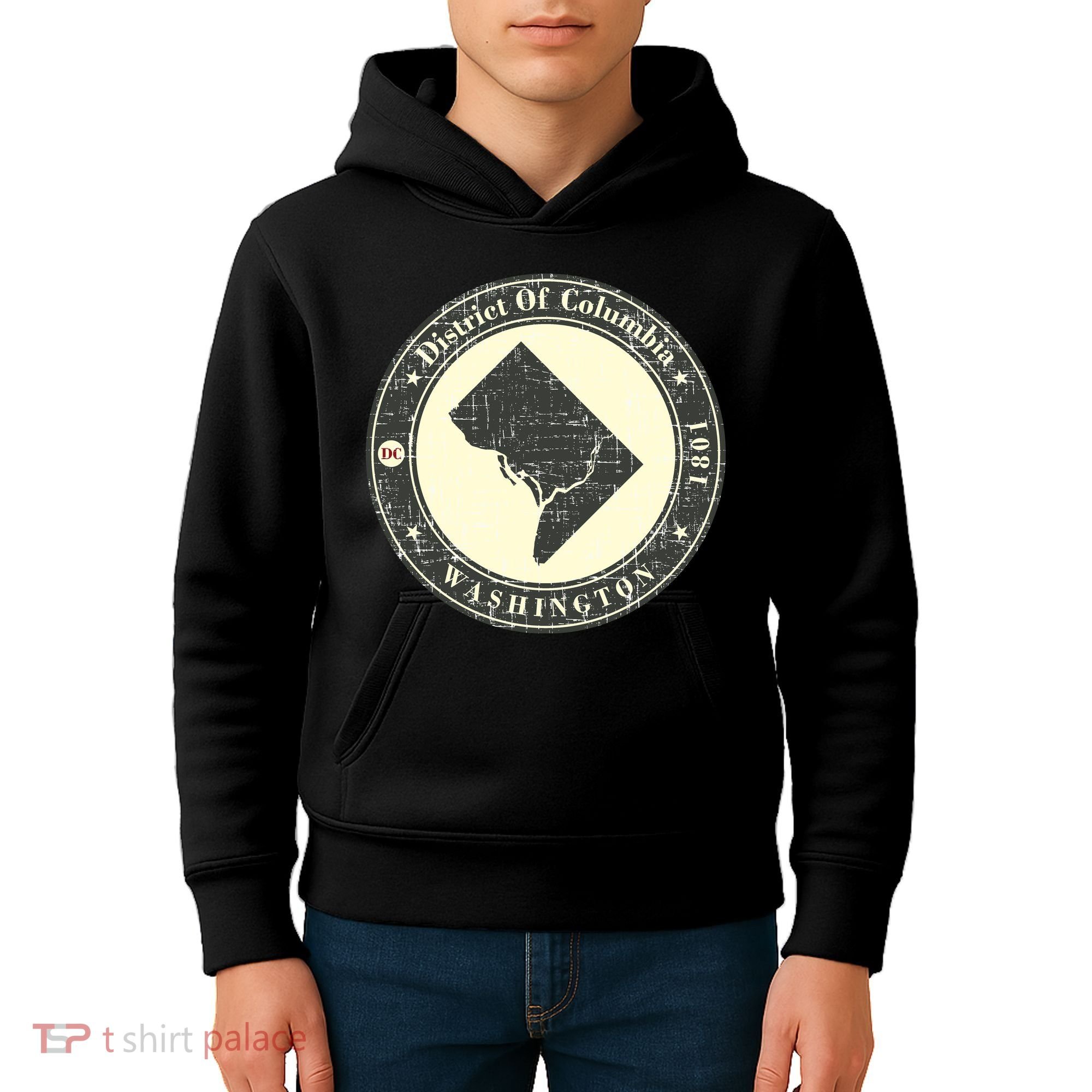 District of Columbia Washington Retro Kids Hoodie