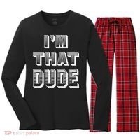 Dude I''m That Dude Women's Long Sleeve Flannel Pajama Set  thumb 0