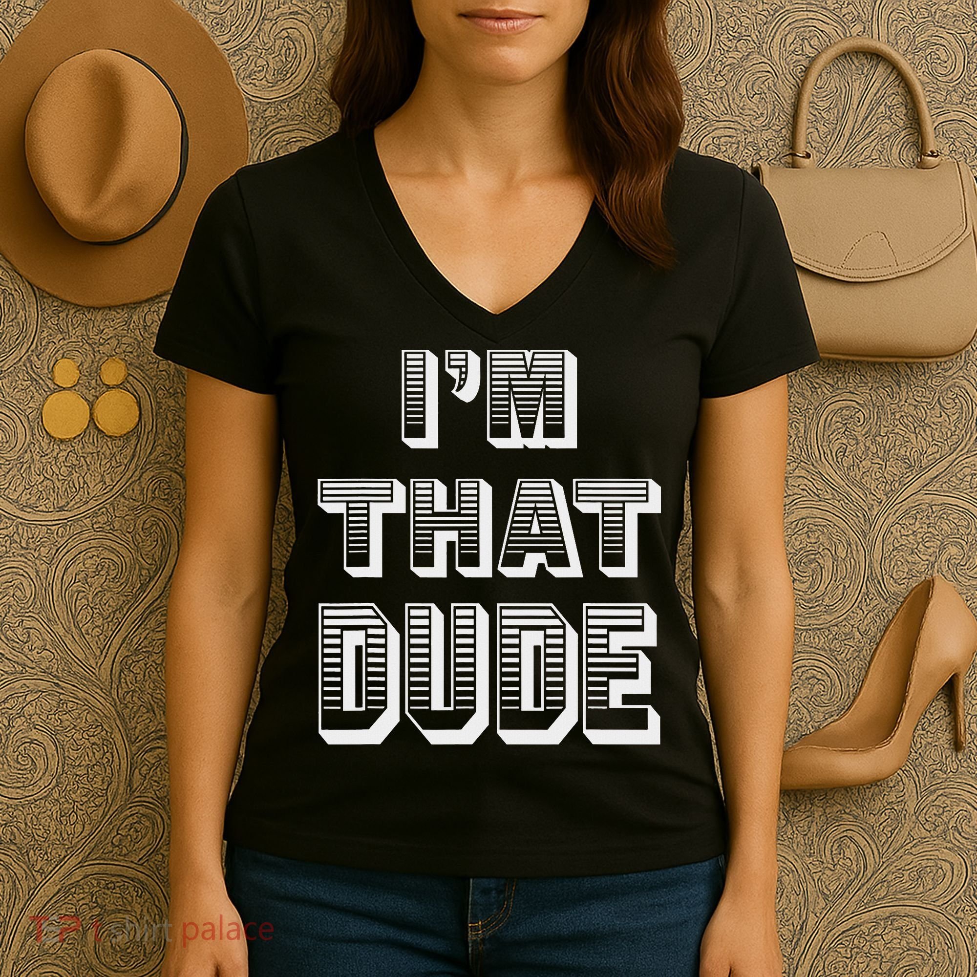 Dude I''m That Dude Women's V-Neck T-Shirt