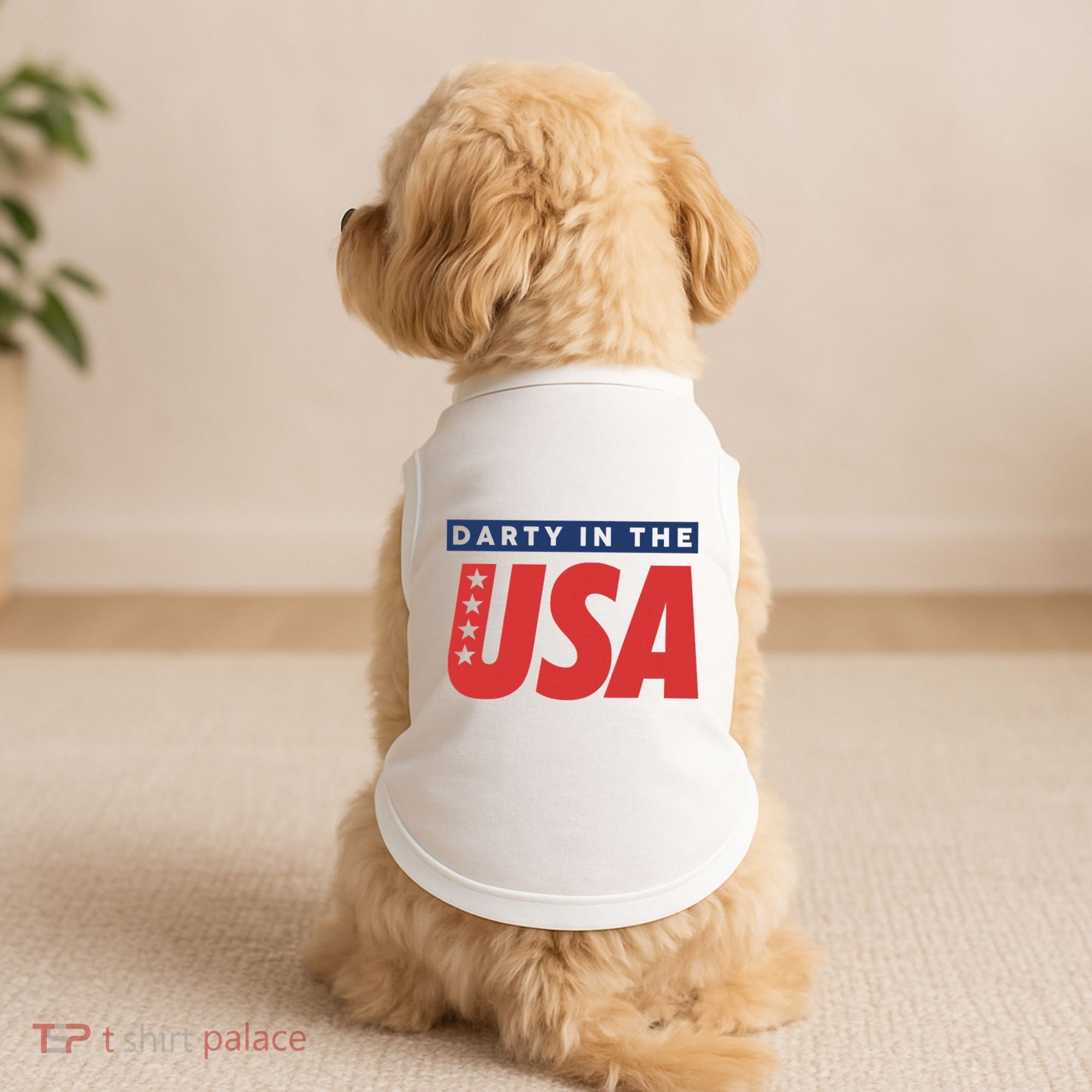 Darty In The Usa Independence Day Doggie Tank